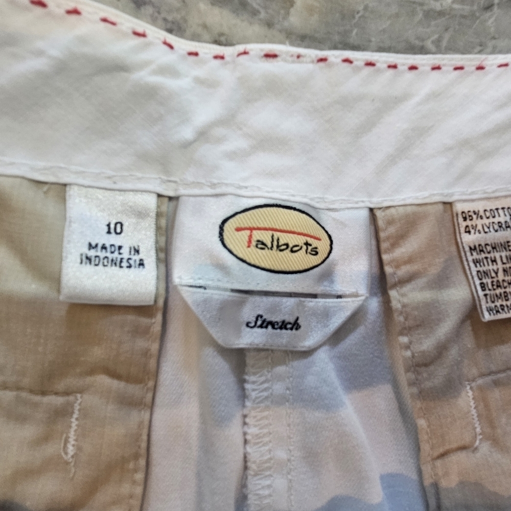 “Talbots White Stretch Cotton Shorts Women’s Size 10 Classic Fit” - Picture 5 of 9